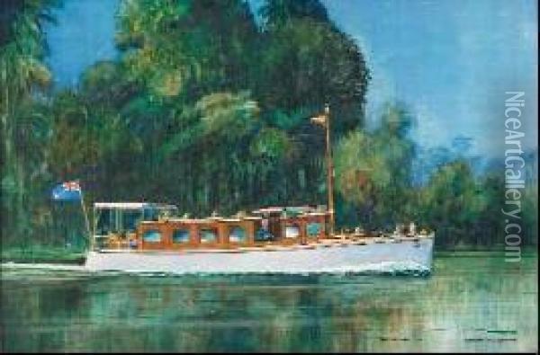 The Vice-regal Yacht Oil Painting - Kenneth Denton Shoesmith