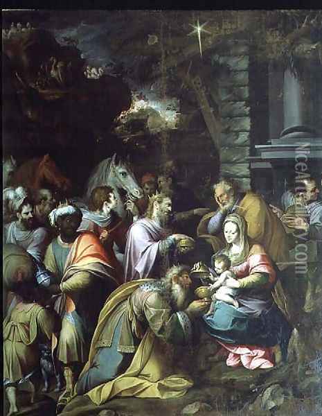 The Adoration of the Magi Oil Painting - Camillo Procaccini