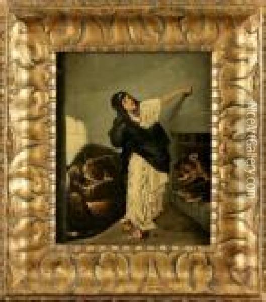 Judith In Der Lowengrube Oil Painting - Gabriel Cornelius Von Max