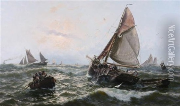 North Sea Travelers Oil Painting - Thomas Rose Miles