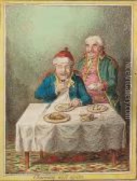 Charming-well-again Oil Painting - James Gillray