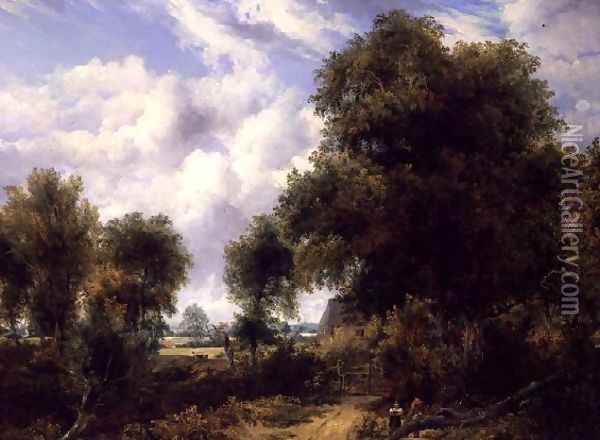 Wooded landscape Oil Painting - Frederick Waters Watts