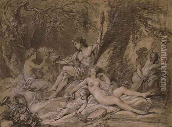 Bacchus and Ariadne Oil Painting - Hugues Taraval