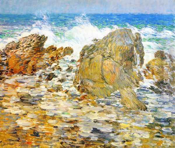 Surf, Appledore Oil Painting - Frederick Childe Hassam