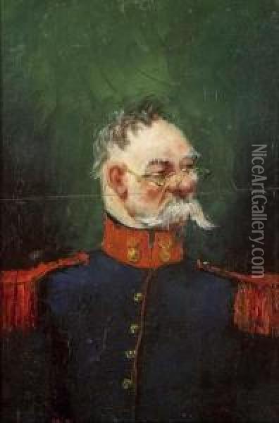 Militar Oil Painting - Domingo Munoz y Cuesta