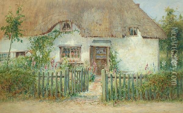 A Country Cottage Oil Painting - Clara Knight