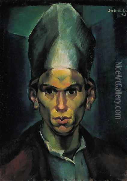 Puspoksuveges onarckep, 1923 Oil Painting - Gyula Derkovits