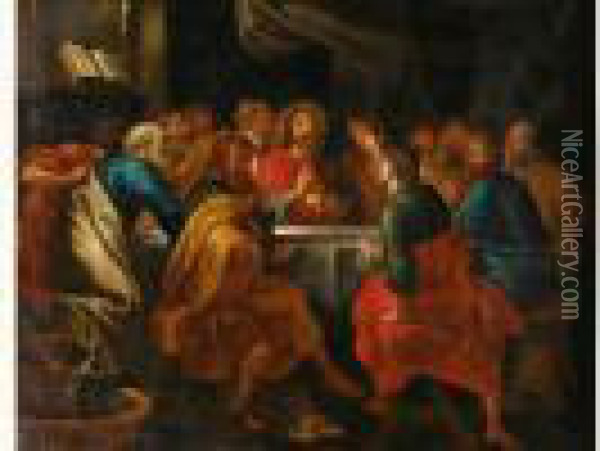 La Cene Oil Painting - Peter Paul Rubens