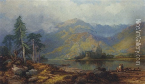 Loch Awe Oil Painting - George Pettitt