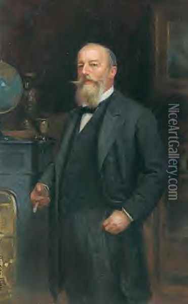Portrait of Adolf Weisenberg Oil Painting - Sigismund Ajdukiewicz