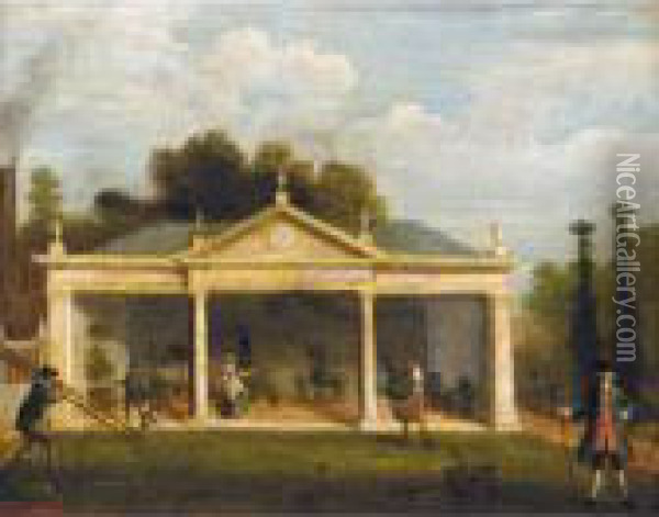 View Of Vauxhall Gardens Oil Painting - Samuel Wale