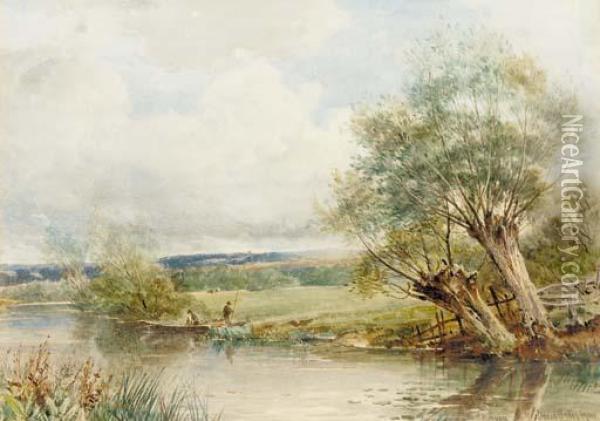 The Swan's Neck On The Avon Oil Painting - David Bates