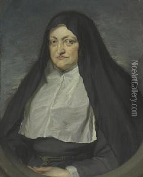 Portrait Of Archduchess Isabella Clara Eugenia Oil Painting - Jan van den Hoecke