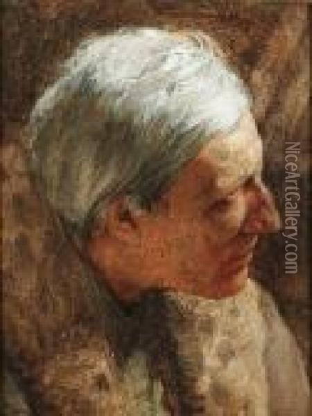 Portrait Of An Old Man Oil Painting - William Langley