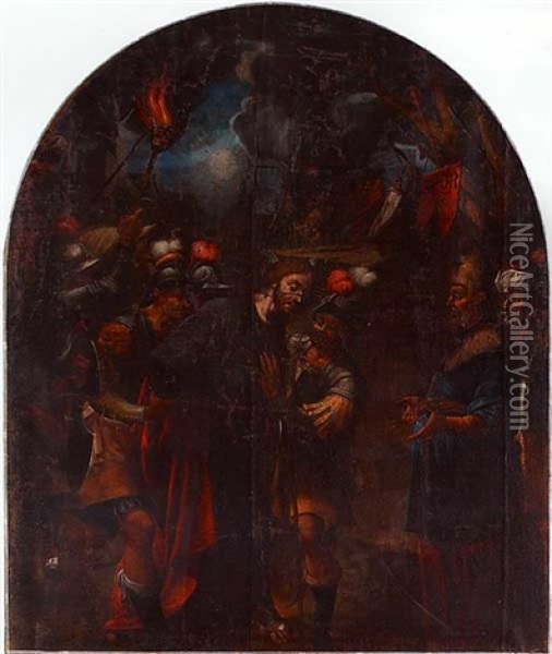 L'arrestation Du Christ Oil Painting - Francisco Herrera The Elder