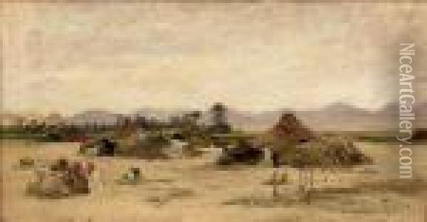 An Encampment In The Desert Oil Painting - Frederick Arthur Bridgman
