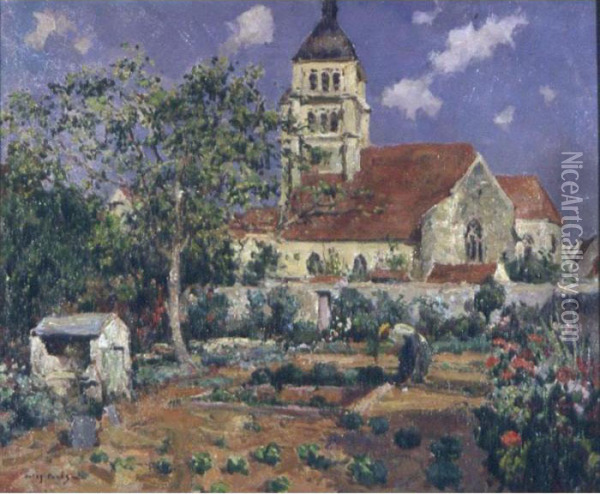 In The Flower Garden Oil Painting - Jules Eugene Pages