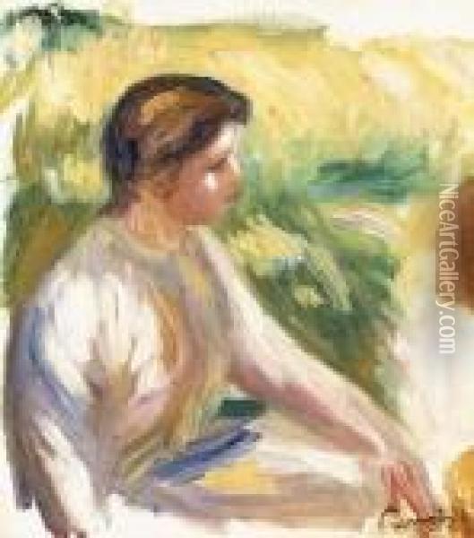 Femme Assise Oil Painting - Pierre Auguste Renoir