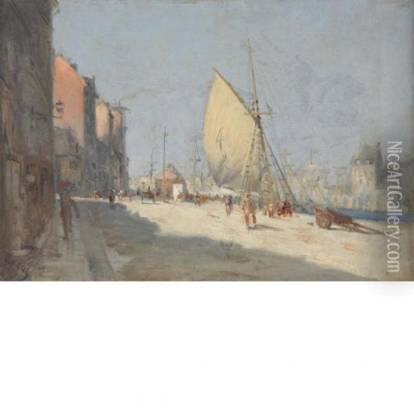 Le Port Oil Painting - Frank Myers Boggs