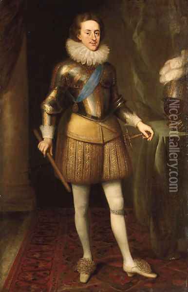 Portrait of Henry Prince of Wales (1594-1612) Oil Painting - Isaac Oliver