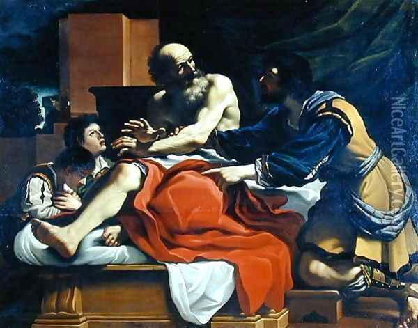 Jacob Ephraim and Manasseh Oil Painting - Guercino