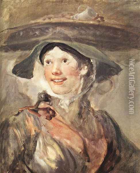 The Shrimp Girl c. 1740 Oil Painting - William Hogarth