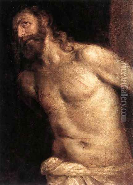 The Scourging of Christ c. 1560 Oil Painting - Tiziano Vecellio (Titian)