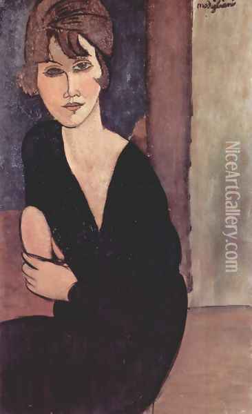 Portrait of Madame Reynouard Oil Painting - Amedeo Modigliani