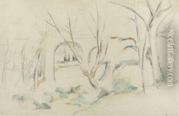 Le Viaduc Oil Painting - Paul Cezanne