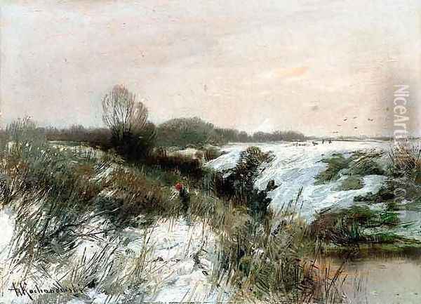 Winter Landscape I Oil Painting - Roman Kochanowski