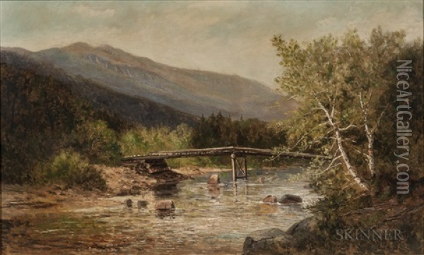 Mt. Washington And Ellis River, Jackson, New Hampshire Oil Painting - Frank Henry Shapleigh