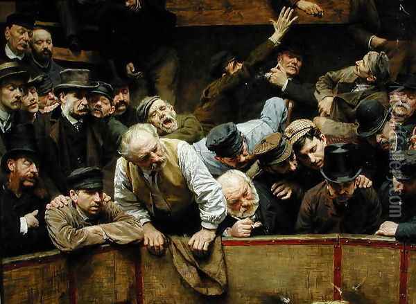 The Cockfight 1889 (detail) Oil Painting - Remy Cogghe