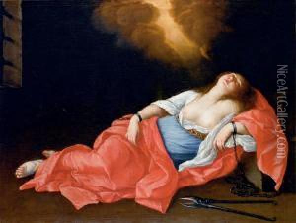 Sant'agata Oil Painting - Raffaello Vanni