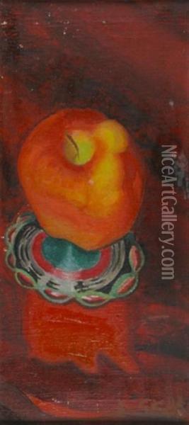 Still Life With Apple Oil Painting - Joseph Stella