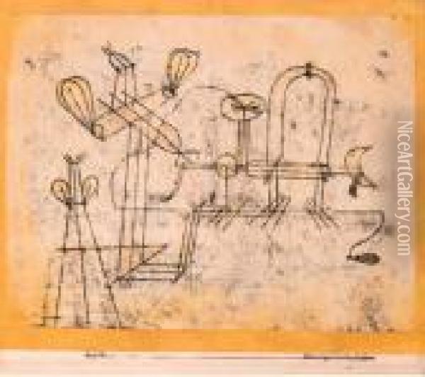Kleine Experimentier Maschine Oil Painting - Paul Klee