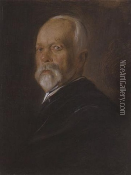 Portrat Adolf Thiems Oil Painting - Franz Seraph von Lenbach