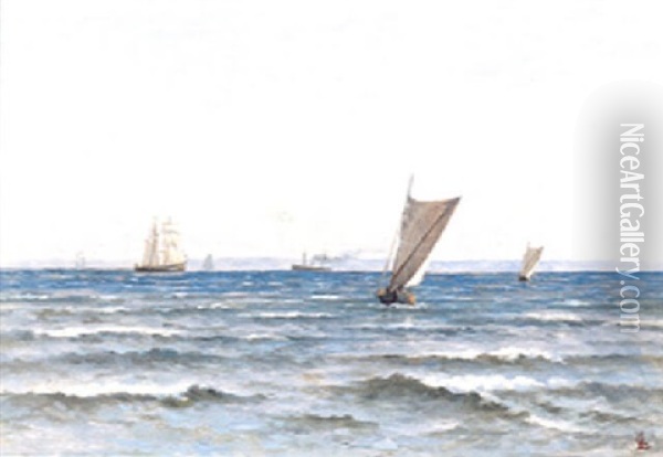 Frisk Forarsdag Oil Painting - Carl Ludvig Thilson Locher