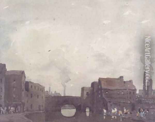 A Birmingham Canal Oil Painting - Thurston Laidlaw Shoosmith