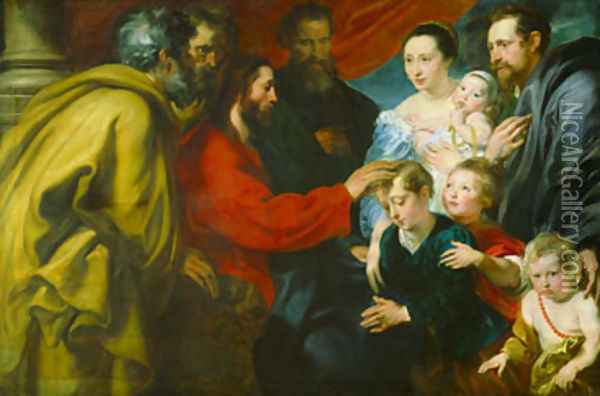 Suffer Little Children to Come unto Me Oil Painting - Sir Anthony Van Dyck