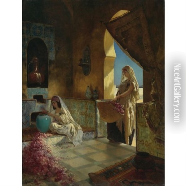 The Perfume Makers Oil Painting - Rudolf Ernst