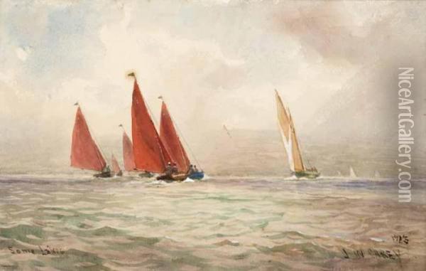 Sailing Belfast Lough Oil Painting - Joseph Carey Carey