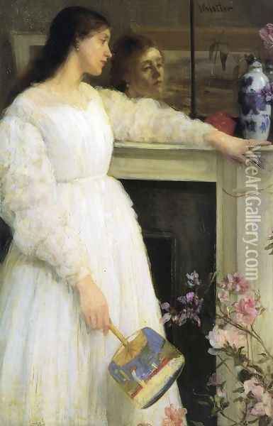 Symphony in White Number 2- The Little White Girl 1864 Oil Painting - James Abbott McNeill Whistler