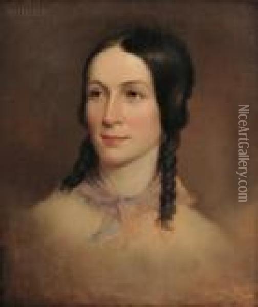 Portrait Of Amelia Colter Oil Painting - Thomas Sully