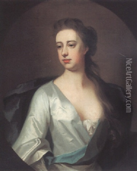 Portrait Of Lady Mary Lomax Oil Painting - Michael Dahl