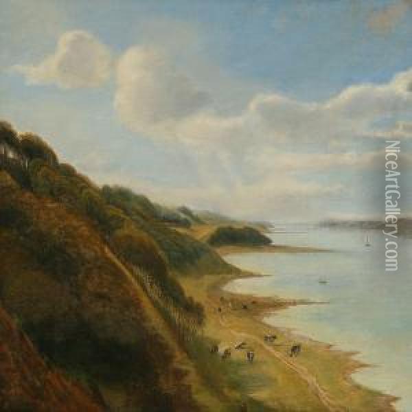 Landscape Near Mariager Oil Painting - Niels Gronbek Rademacher