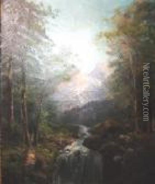 Paysage De Montagne Oil Painting - Emile Godchaux