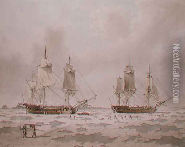 Commodore Phipps' Expedition, 1773 Oil Painting - John the Younger Cleveley