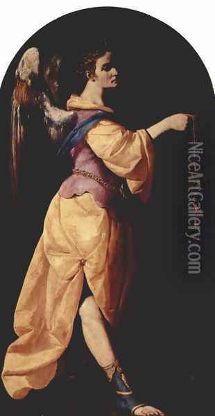 Angel with incense vessel Oil Painting - Francisco De Zurbaran