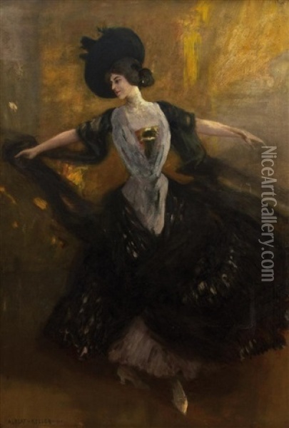 Die Tanzerin Oil Painting - Albert von Keller