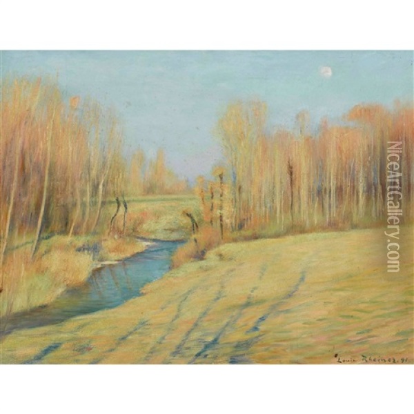 Herbstlandschaft Oil Painting - Louis Rheiner